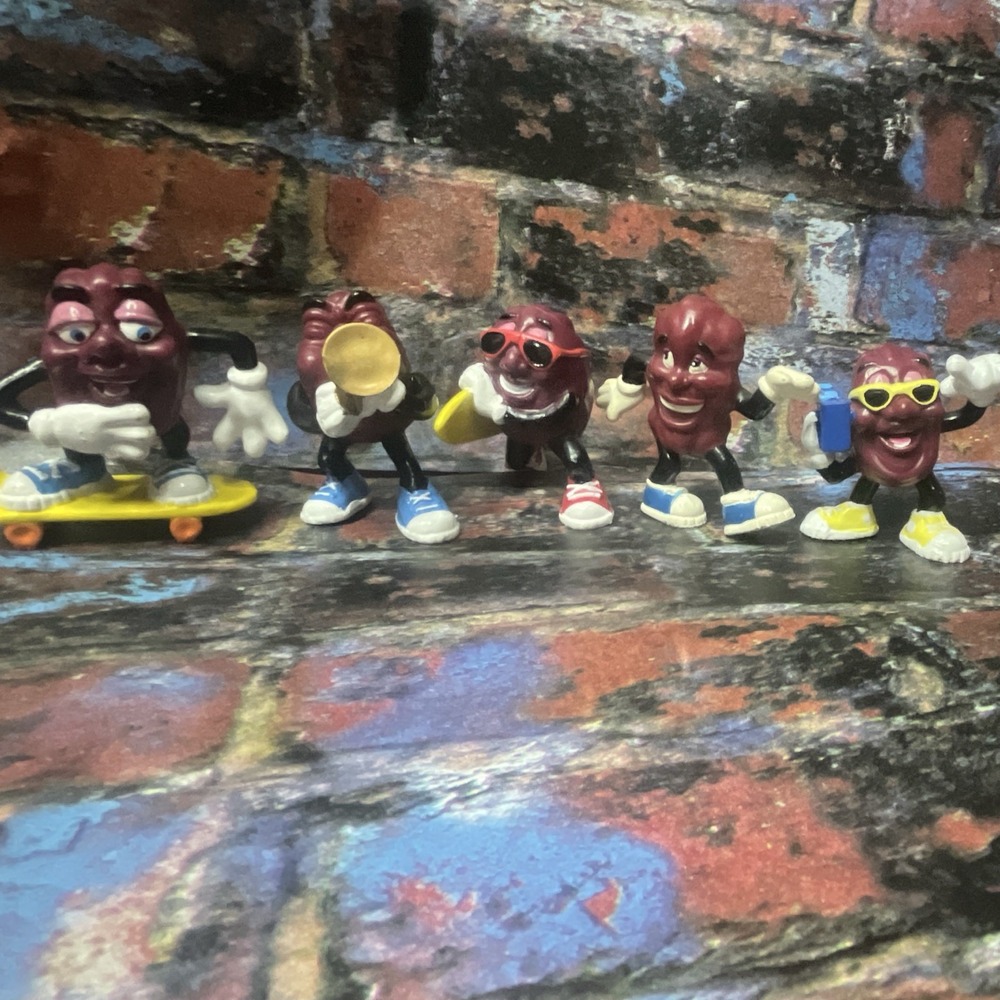 California Raisins Hardee's PVC Mini Figures Lot of 5 Vintage 1988